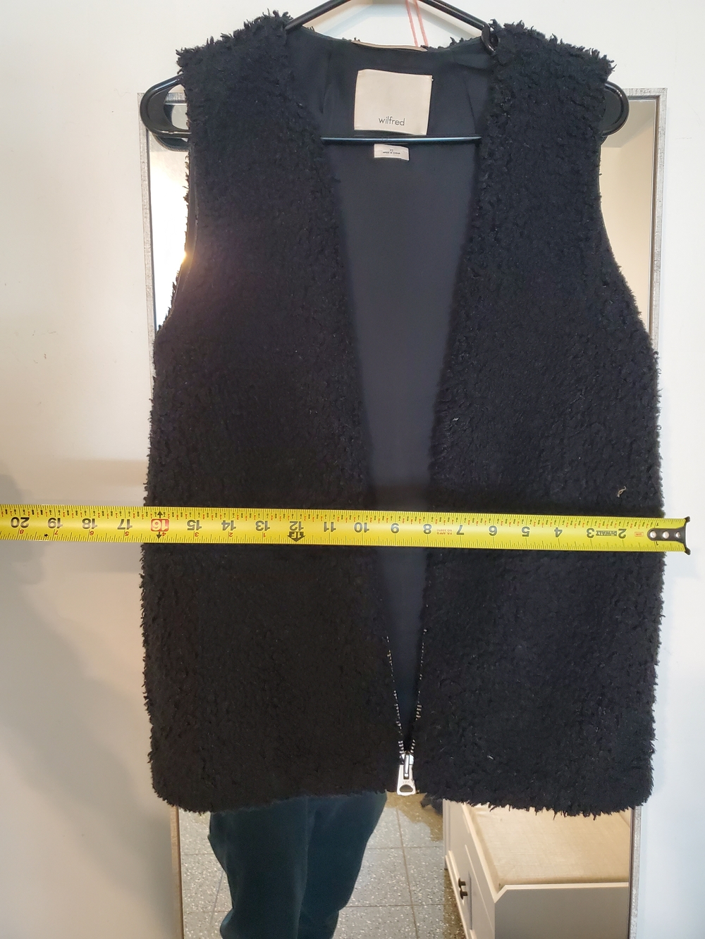 Wilfred Black Vest Fluffy Good Condition Comfy Size Small - Picture 3 of 7